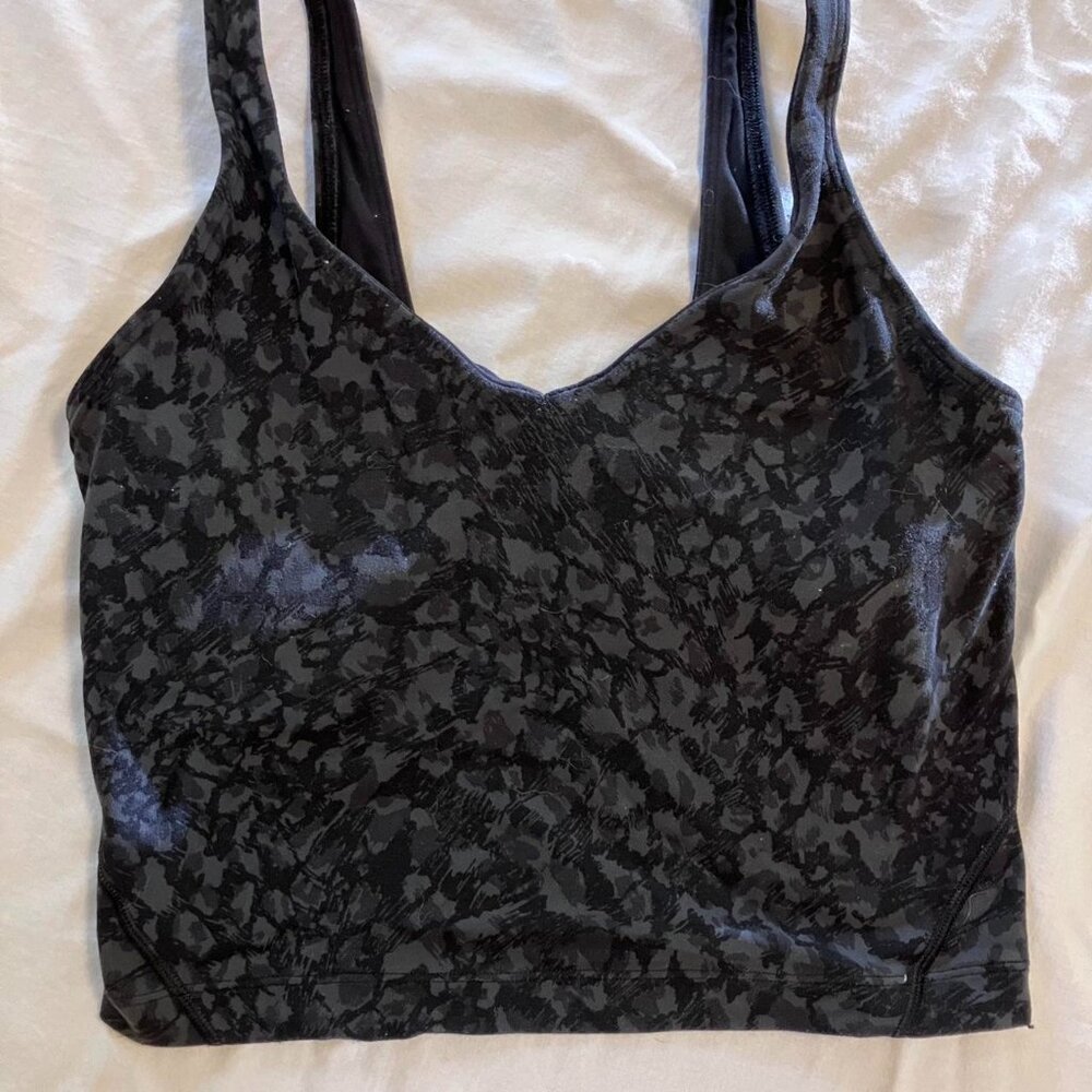 Lululemon Size 2 black/grey print Align tank top